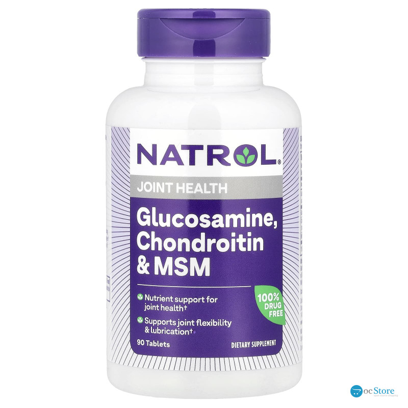 Глюкозамін хондроїтин МСМ, Glucosamine Chondroitin MSM, Natrol, 90 таблеток