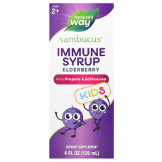 Чорна бузина для дітей віком від 2 років, Sambucus for Kids, Nature's Way, сироп для імунітету з прополісом та ехінацеєю, 120 мл