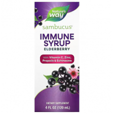Чорна бузина, Sambucus, Immune Syrup, Elderberry, Nature's Way, 120 мл