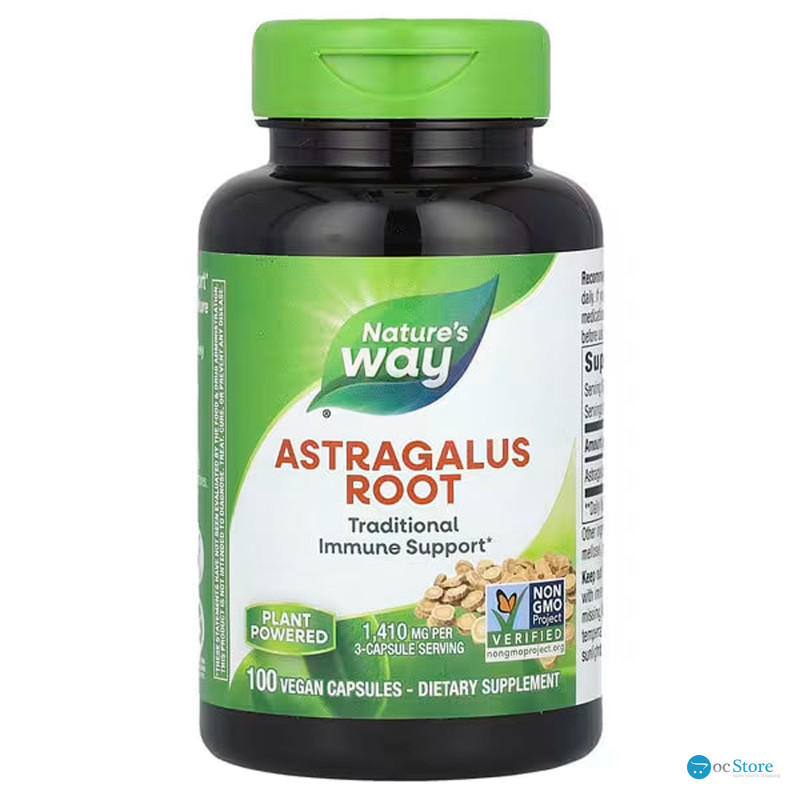 Астрагал, Astragalus, Nature's Way, корінь, 1410 мг, 100 веганських капсул (470 мг в капсулі)