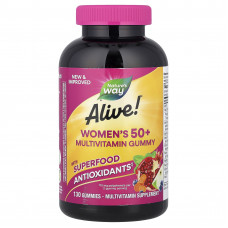 Мультивітаміни для жінок після 50, Women's 50+ Gummy Vitamins, Nature's Way, 130 жувальних цукерок