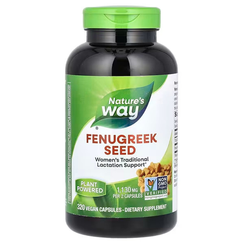 Пажитник, Fenugreek Seed, Nature's Way, насіння, 1130 мг, 320 веганських капсул (565 мг на капсулу)