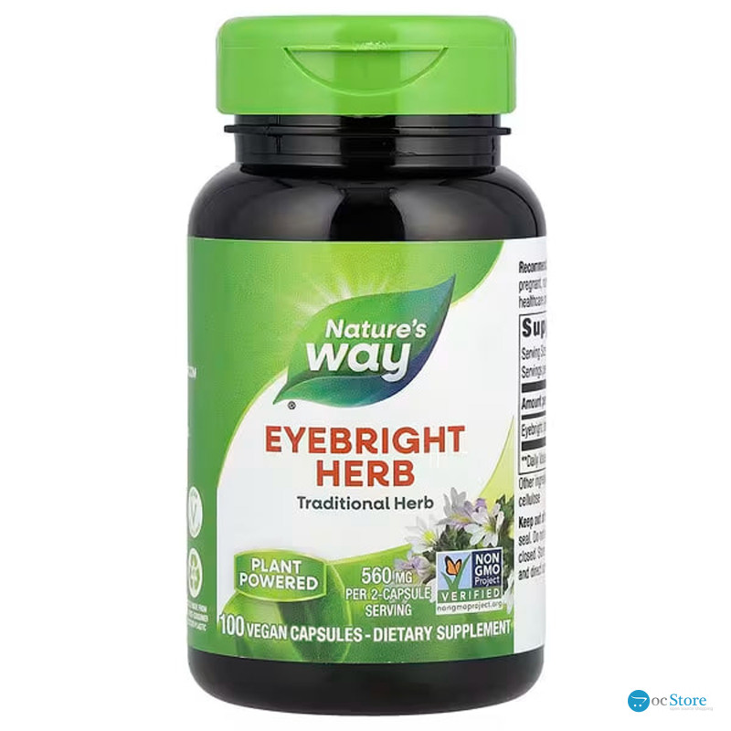 Очанка, Eyebright, Nature's Way, 560 мг, 100 веганських капсул (280 мг у капсулі)