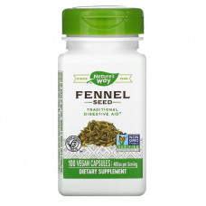 Фенхель, Fennel Seed, Nature's Way, насіння, 480 мг, 100 веганських капсул