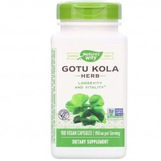 Готу кола, Gotu Kola Herb, Nature's Way, 180 капсул (475 мг в 1 капсулі)