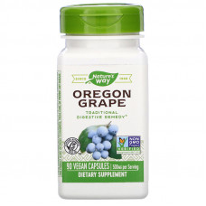Орегонський виноград, Oregon Grape, Nature's Way, 500 мг, 90 веганських капсул