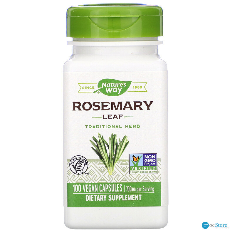 Розмарин, Rosemary, Nature's Way, листя, 700 мг, 100 веганських капсул (350 мг на капсулу)