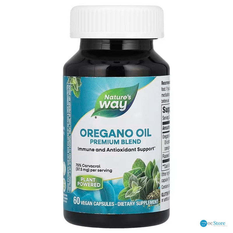 Олія орегано, Oregano Oil, Nature's Way, преміальна суміш, 60 веганських капсул