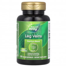 Для підтримки здорової сили вен ніг, Leg Veins, Nature's Way, преміум-суміш, 120 веганських капсул