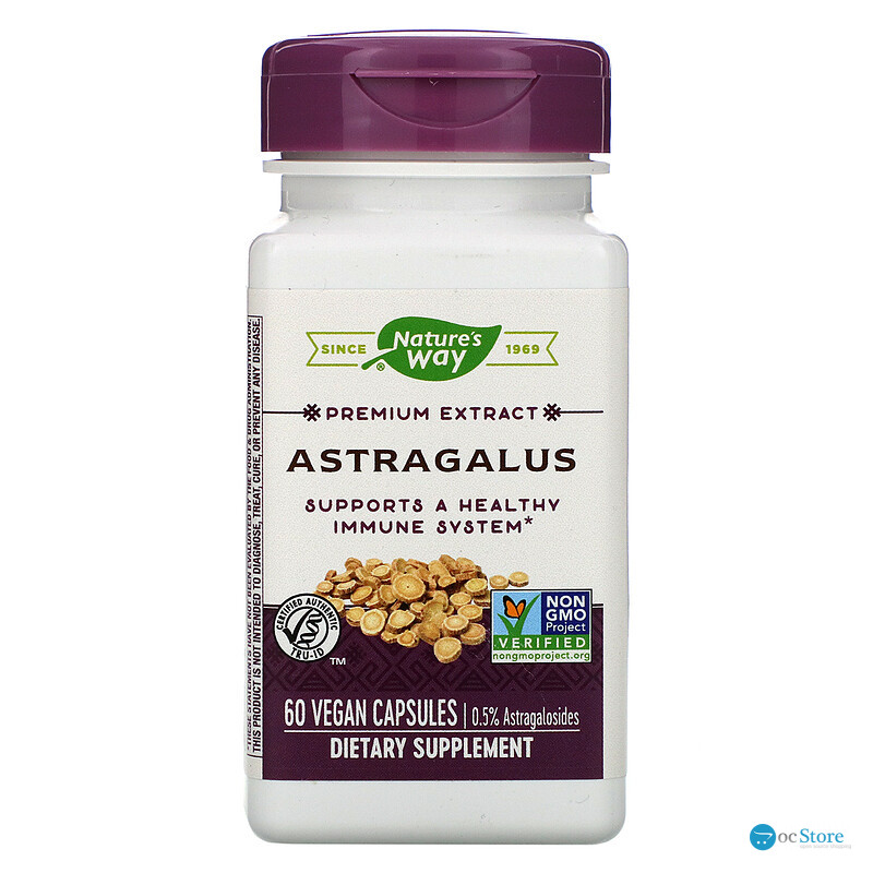 Астрагал, Astragalus, Nature's Way, стандартизований, 60 веганських капсул