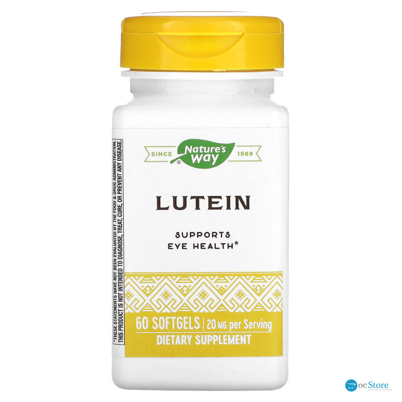 Лютеїн, Lutein, Nature's Way, 20 мг, 60 гелевих капсул