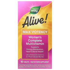 Вітаміни для жінок, Alive, Women's Complete Multivitamin, Nature's Way, повний мультивітамінний комплекс, 90 таблеток