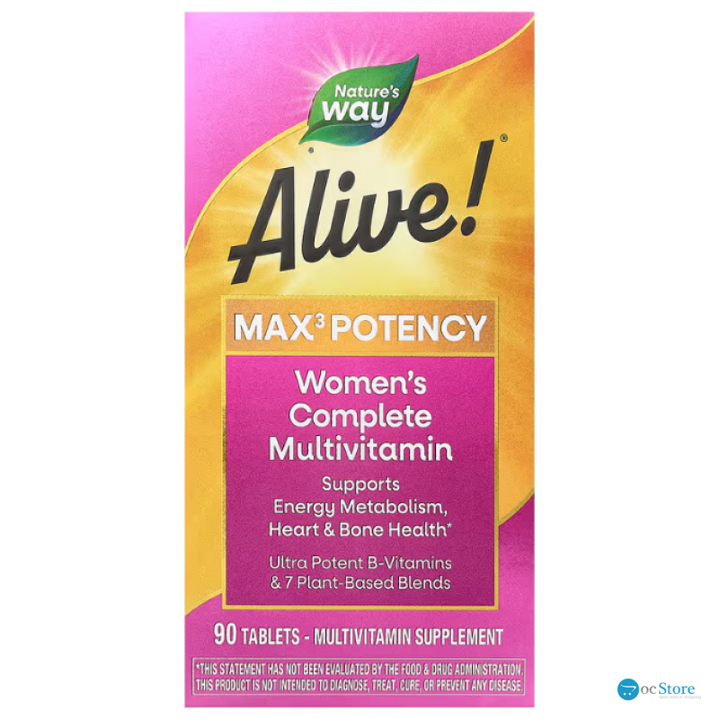 Вітаміни для жінок, Alive, Women's Complete Multivitamin, Nature's Way, повний мультивітамінний комплекс, 90 таблеток