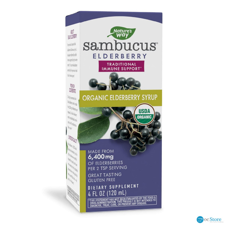Чорна бузина, біо, Sambucus, Nature's Way, органік, 120 мл