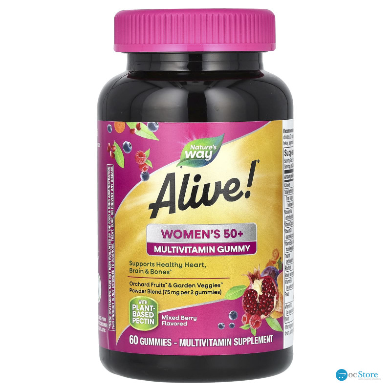 Мультивітаміни для жінок після 50, Women's 50+ Gummy Vitamins, Nature's Way, суміш ягід, 60 жувальних цукерок