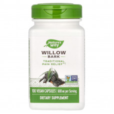 Верба, кора, Willow Bark, Nature's Way, 680 мг, 100 веганських капсул (340 мг на капсулу)