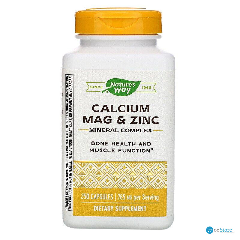 Кальцій Магній Цинк, Calcium, Mag & Zinc, Nature's Way, 765 мг, 250 капсул