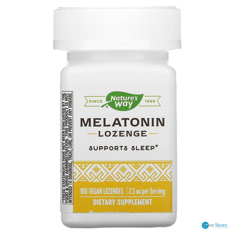 Мелатонін, Melatonin, Nature's Way, 2,5 мг, 100 веганських льодяників