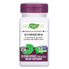 Джімнема стандартизована, Gymnema, Nature's Way, 500 мг, 60 кап.