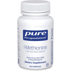 L-метіонін, l-Methionine, Pure Encapsulations, підтримка суглобів, печінки та підшлункової залози, антиоксидантів та нервової системи, 60 капсул