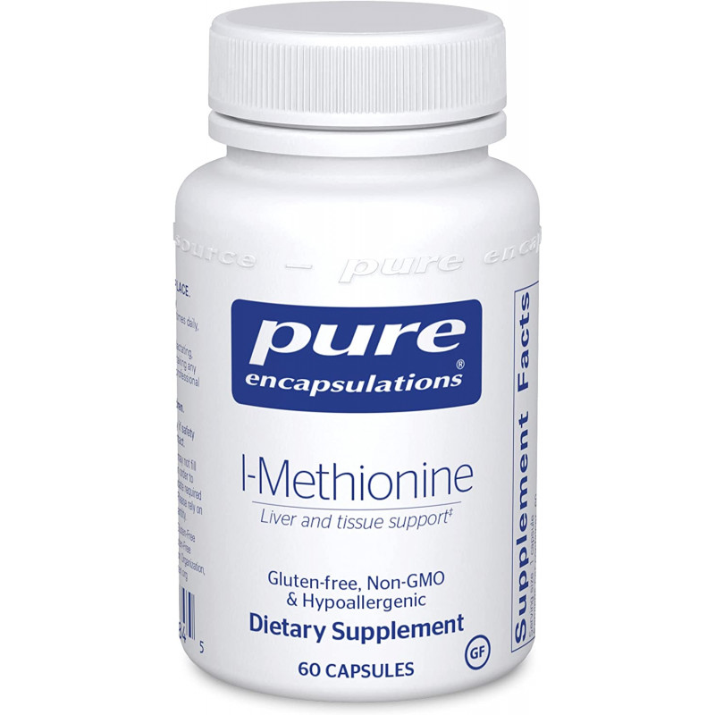 L-метіонін, l-Methionine, Pure Encapsulations, підтримка суглобів, печінки та підшлункової залози, антиоксидантів та нервової системи, 60 капсул