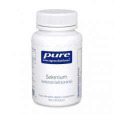 Селен (селенометіонін), Selenium (selenomethionine), Pure Encapsulations, для підтримки імунної системи, передміхурової залози, колагену та щитовидної залози, 200 мкг, 180 капсул