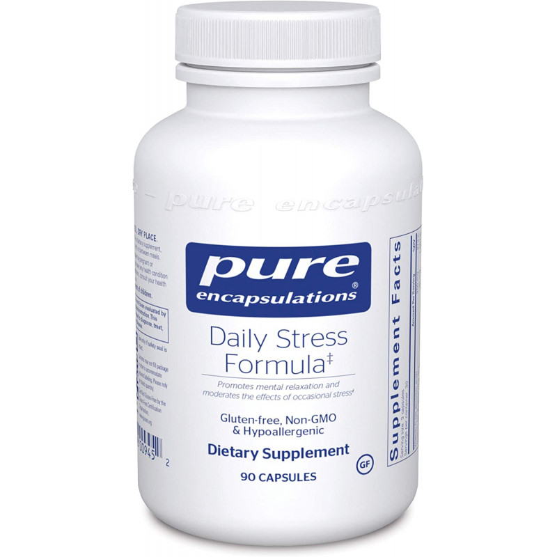 Антистресова формула, Daily Stress Formula, Pure Encapsulations, для щоденного зняття стресу, 90 капсул