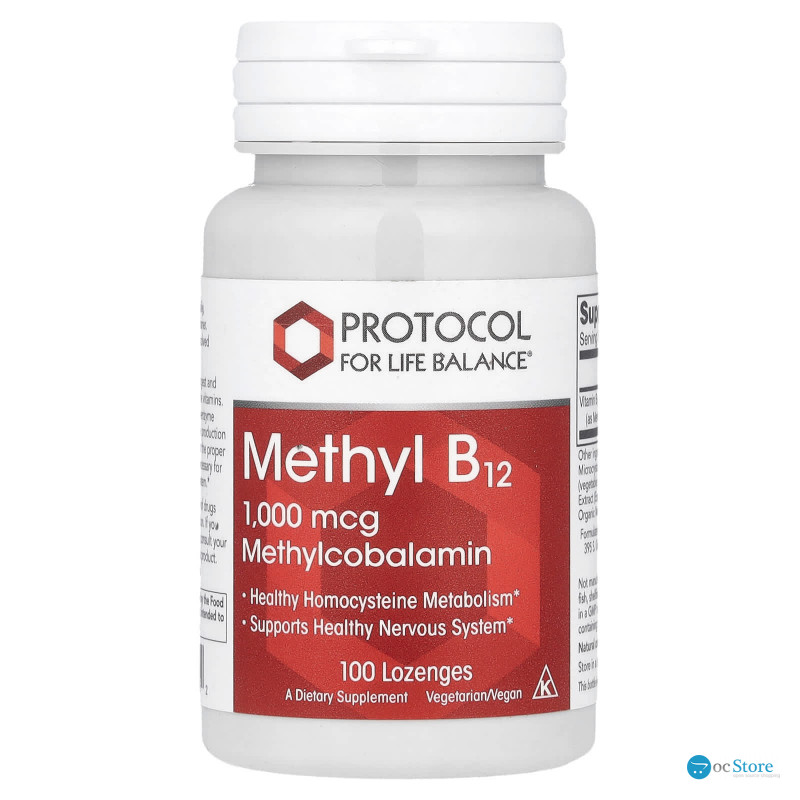 Метил В12, Methyl B12, Protocol for Life Balance 1000 мкг, 100 пастилок