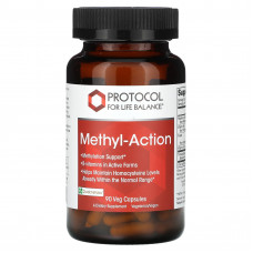 Підтримка метилювання, Methyl-Action, Protocol for Life Balance, активний В-комплекс, 90 веганських капсул
