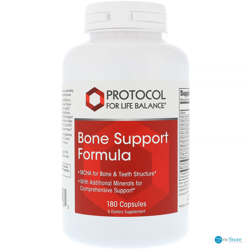 Підтримка кісток, Bone Support Formula, Protocol for Life Balance, комплексна формула з MCHA, 180 капсул