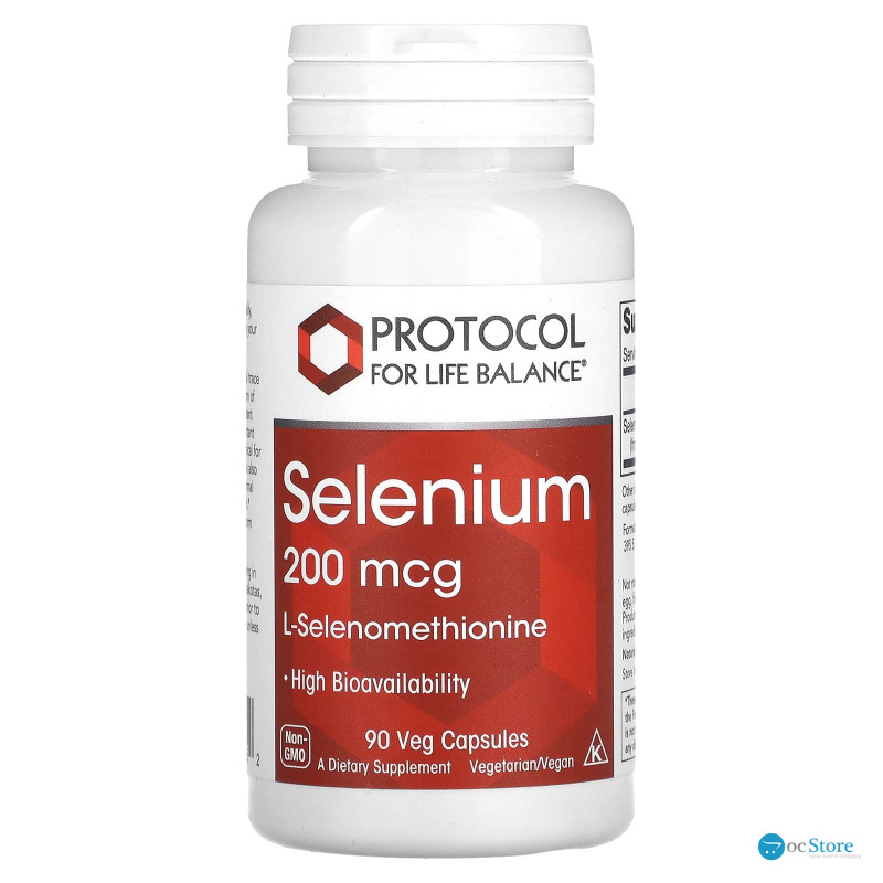Селен, Selenium, Protocol for Life Balance, 200 мкг, 90 веганських капсул