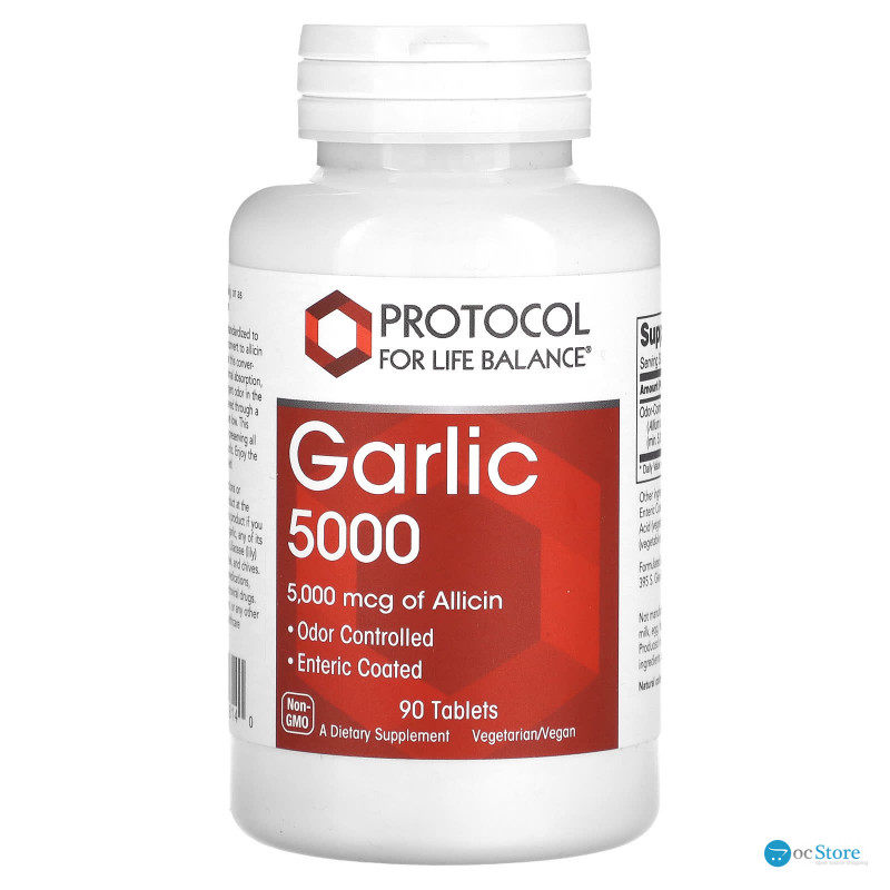 Часник 5000, Garlic 5000, Protocol for Life Balance, 5000 мкг, 90 таблеток