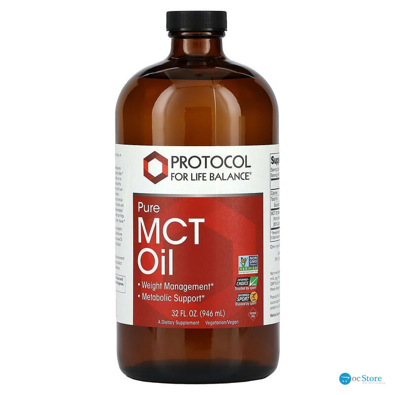 Олія MCT, Pure MCT Oil, Protocol for Life Balance, чиста, 946 мл