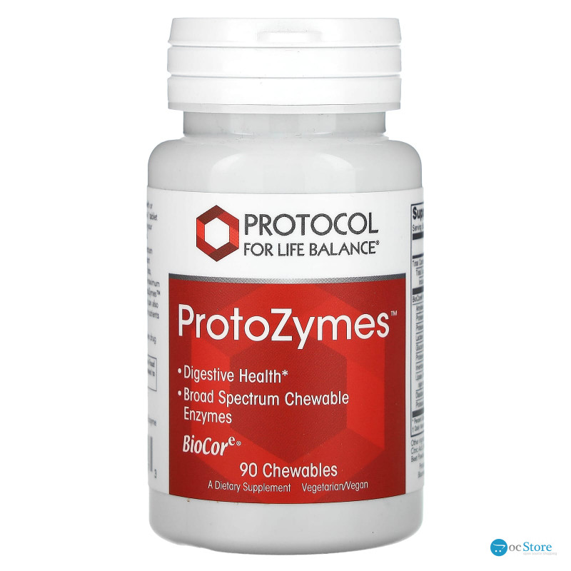 Травні ферменти широкого спектру, ProtoZymes, Protocol for Life Balance, 90 жувальних таблеток