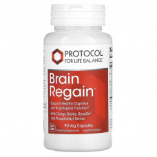 Підтримка мозку, Brain Regain, Protocol for Life Balance, 90 веганських капсул