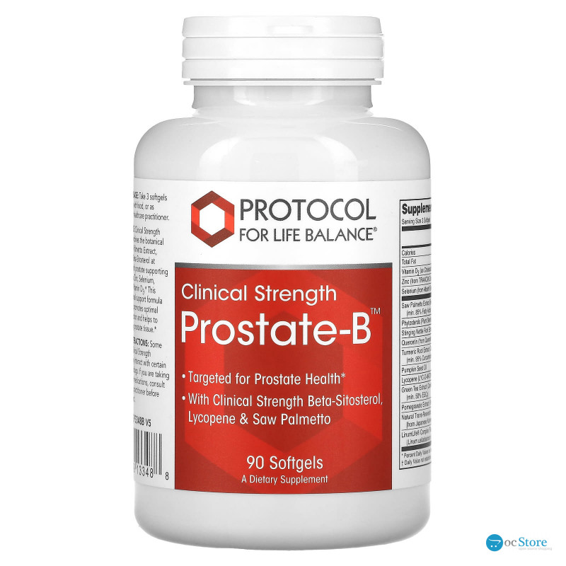 Підтримка простати, Prostate-B, Protocol for Life Balance, клінічна ефективність, 90 гелевих капсул