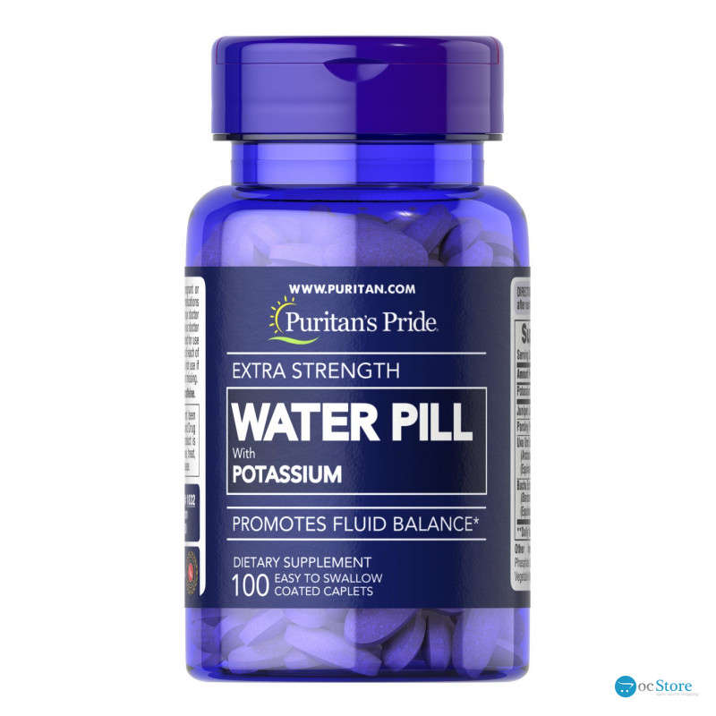 Підтримка водного балансу, Extra Strength Water Pill, Puritan's Pride, 100 каплет