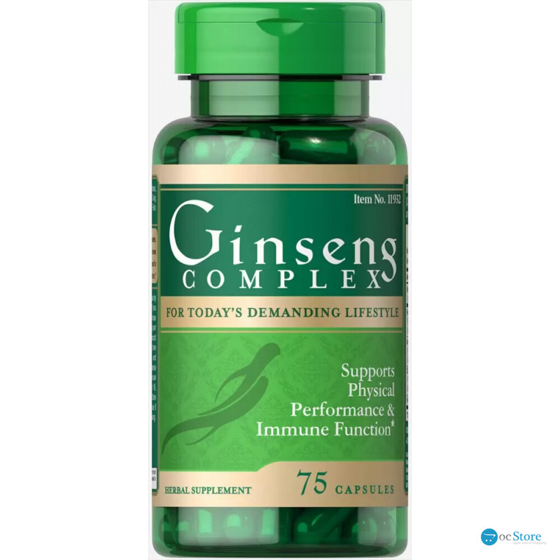Женьшень, Ginseng Complex, Puritan's Pride, 75 капсул