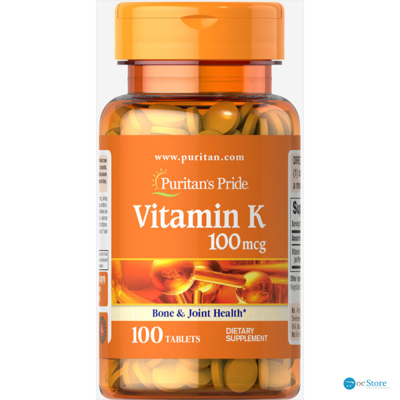 Вітамін К, Vitamin K, Puritan's Pride, 100 мкг, 100 таблеток