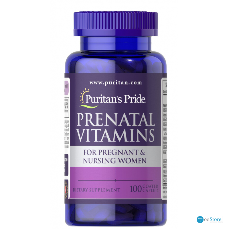 Вітаміни для вагітних, Prenatal Vitamins, Puritan's Pride, 100 каплет