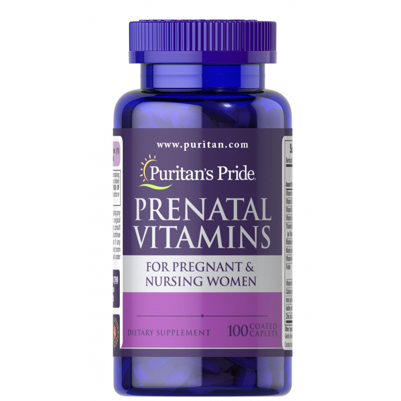 Вітаміни для вагітних, Prenatal Vitamins, Puritan's Pride, 100 каплет