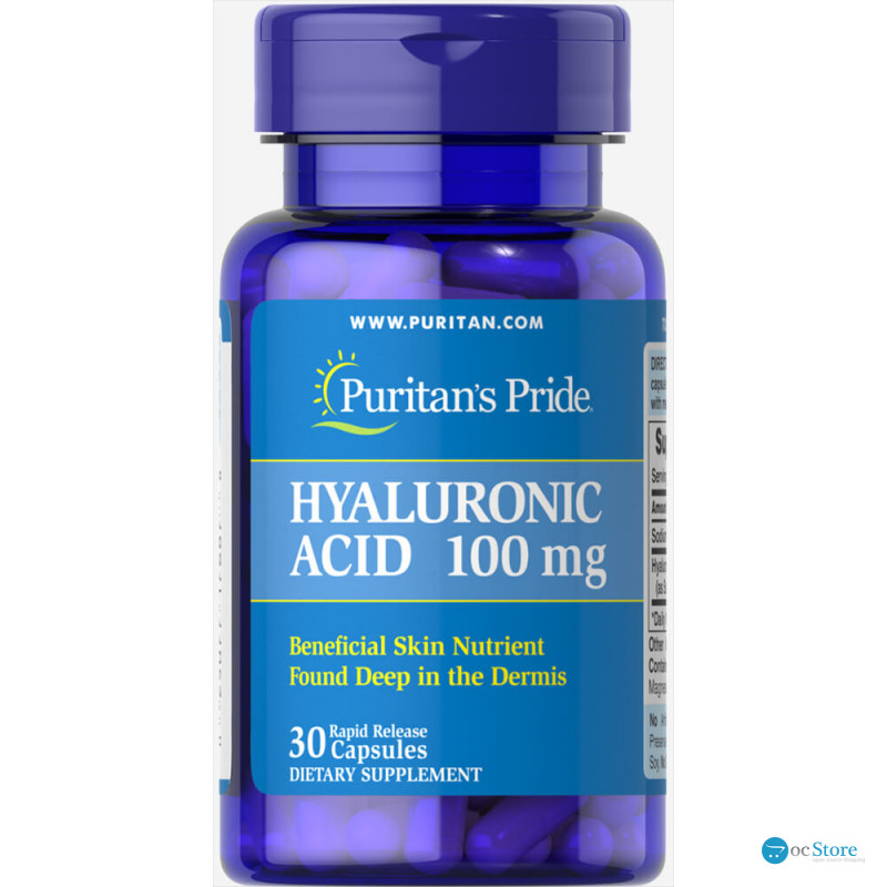 Гіалуронова кислота, Hyaluronic Acid, Puritan's Pride, 100 мг, 30 капсул