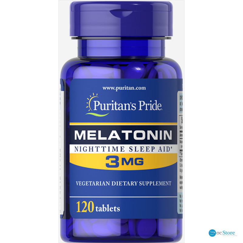 Мелатонін, Melatonin, Puritan's Pride, 3 мг, 120 таблеток