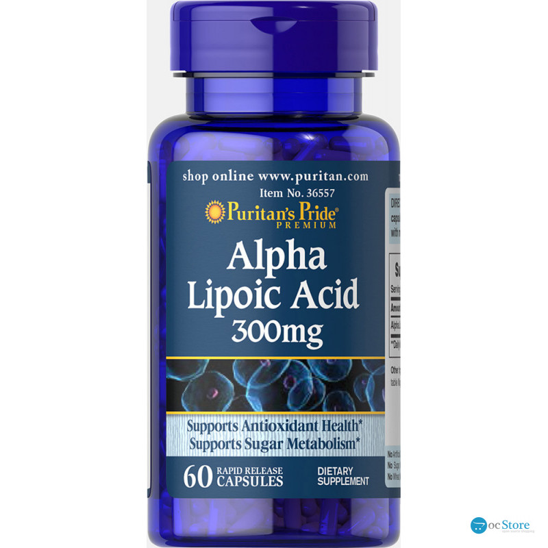 Альфа-ліпоєва кислота, Alpha Lipoic Acid, Puritan's Pride, 300 мг, 60 капсул