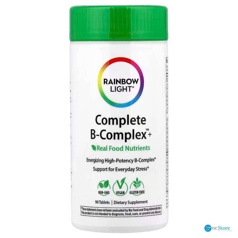 Комплекс вітамінів В (формула), Complete B-Complex, Rainbow Light, 90 таблеток