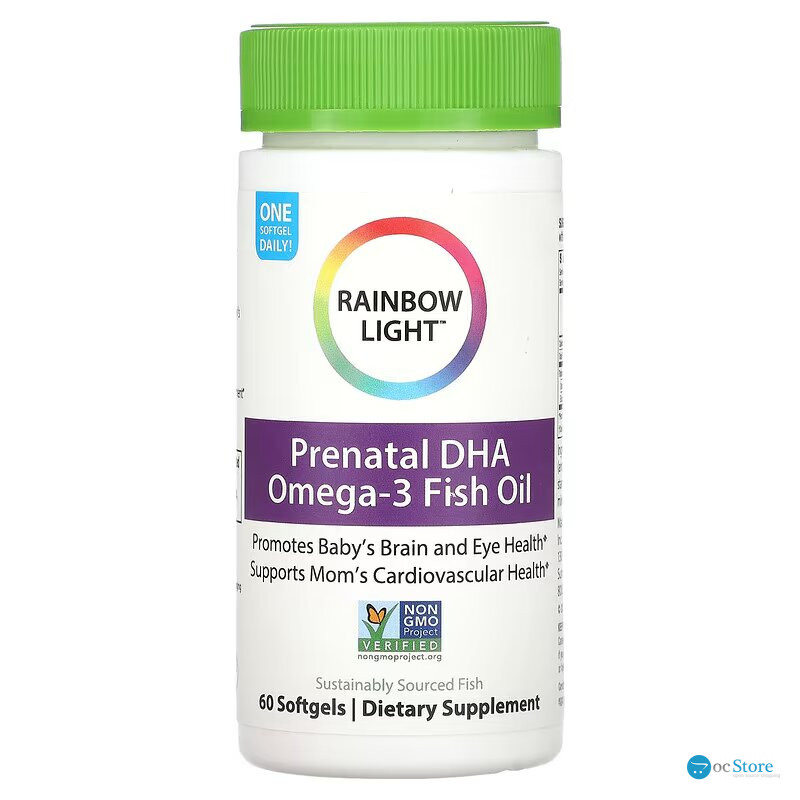 Риб'ячий жир для вагітних, Prenatal DHA, Rainbow Light, 60 капсул