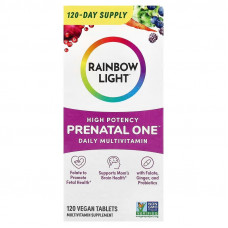 Мультивітаміни для вагітних, Prenatal One, Rainbow Light, щоденні, висококонцентровані, 120 веганських таблеток