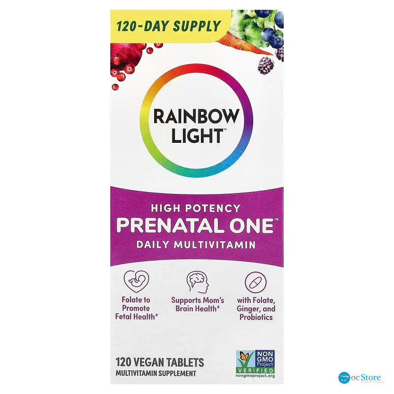 Мультивітаміни для вагітних, Prenatal One, Rainbow Light, щоденні, висококонцентровані, 120 веганських таблеток