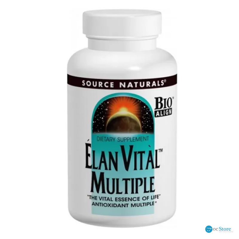 Мультивітаміни, Elan Vital Multiple, Source Naturals, 60 таблеток