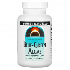Синьо-зелені водорості, Blue-Green Algae, Source Naturals, 500 мг, 200 таблеток
